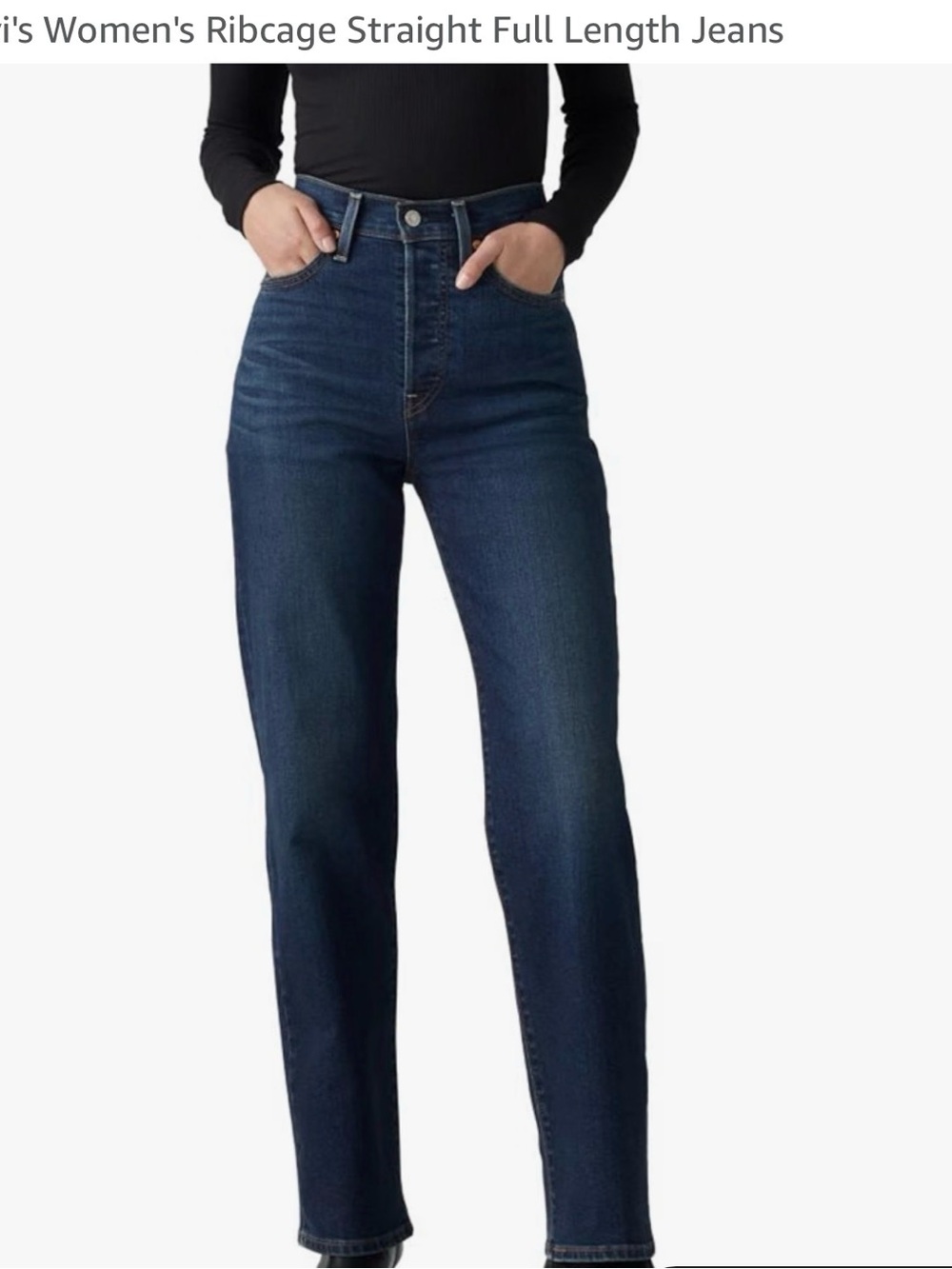 Levi’s Women's Ribcage Straight Jeans - Dark Blue